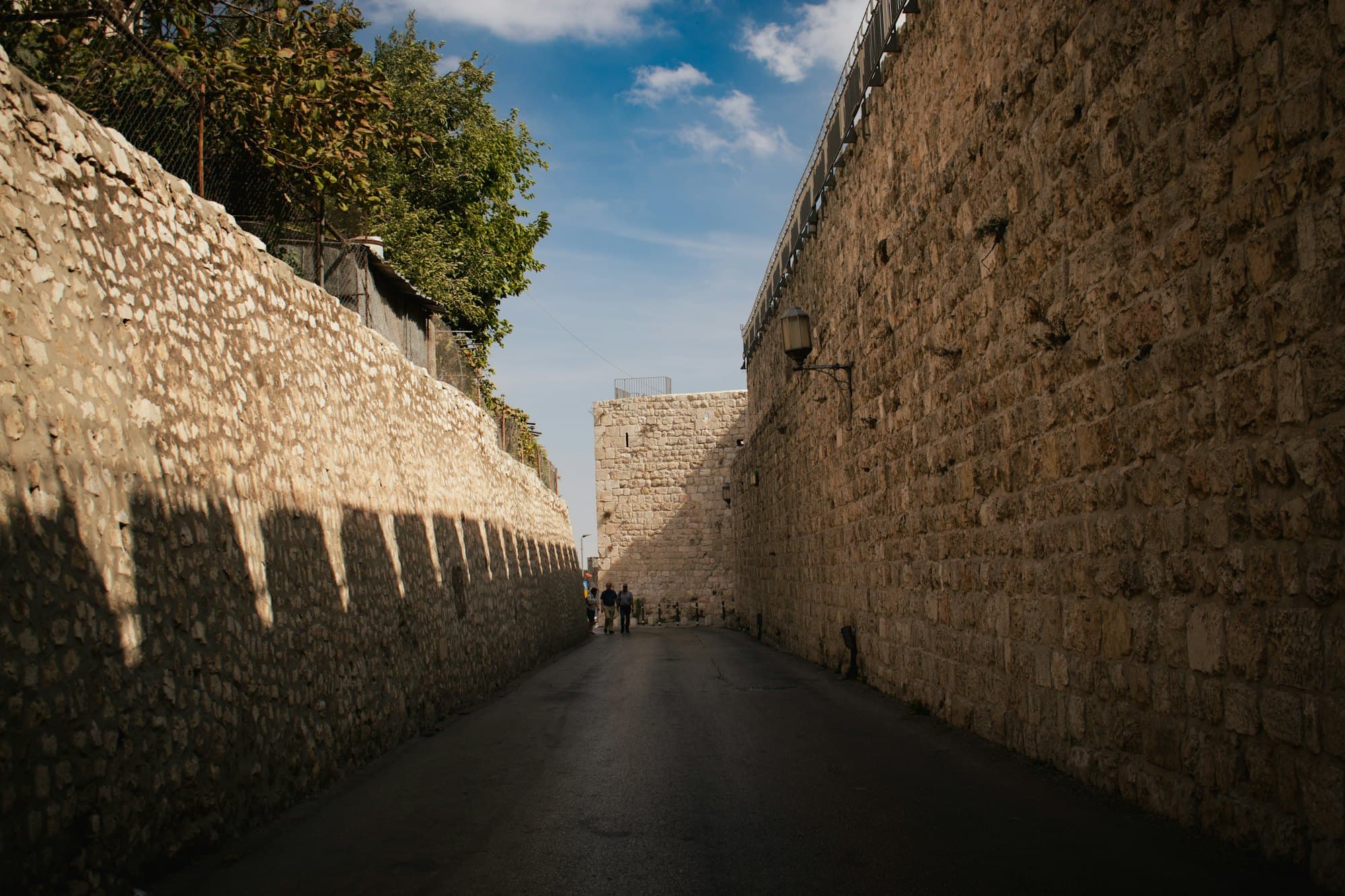 A narrow ancient stone street