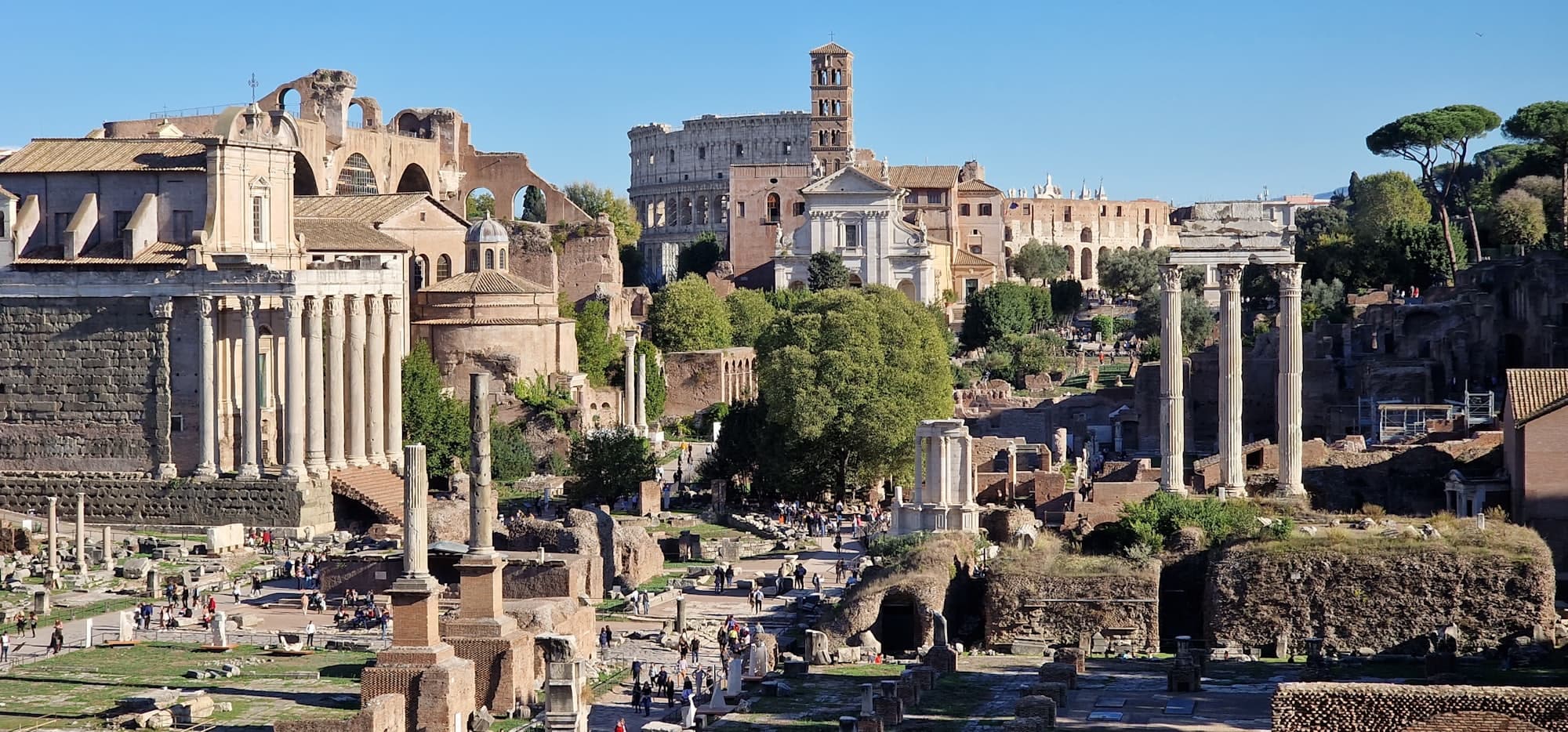 The ancient ruins of the Roman Forum